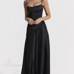 Anabella Black Lace Charming Up Maxi Dress