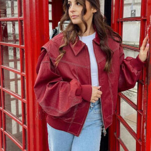 Autumn Leather Oversize Long Sleeve Turn-down Collar Fashion Casual Jacket